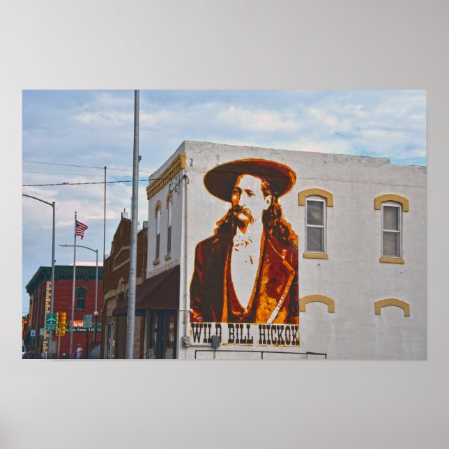 Póster Mural de Wild Bill Hickok, Abilene, Kansas (Frente)