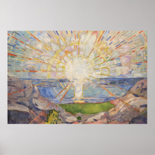 Póster Mural Edvard Munch Pintando El Sol (Solen) (1911)