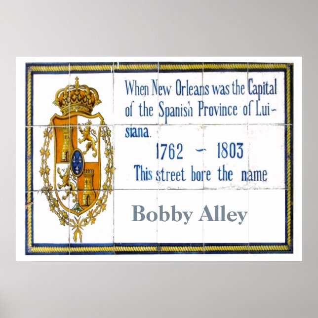 Póster Mural en mosaico del barrio francés, Personalizar (Frente)