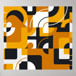 Póster Mural geométrico: estilo moderno de cosecha