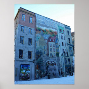 Póster Mural in Old Quebec City, Quebec, Canada