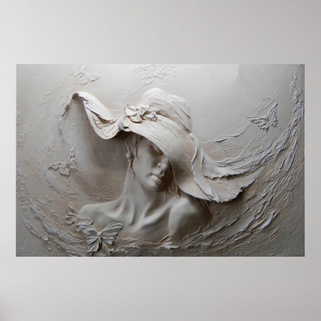 Póster mural mural 3d ilusión 3d, fondo, arte, mural, flo (Frente)