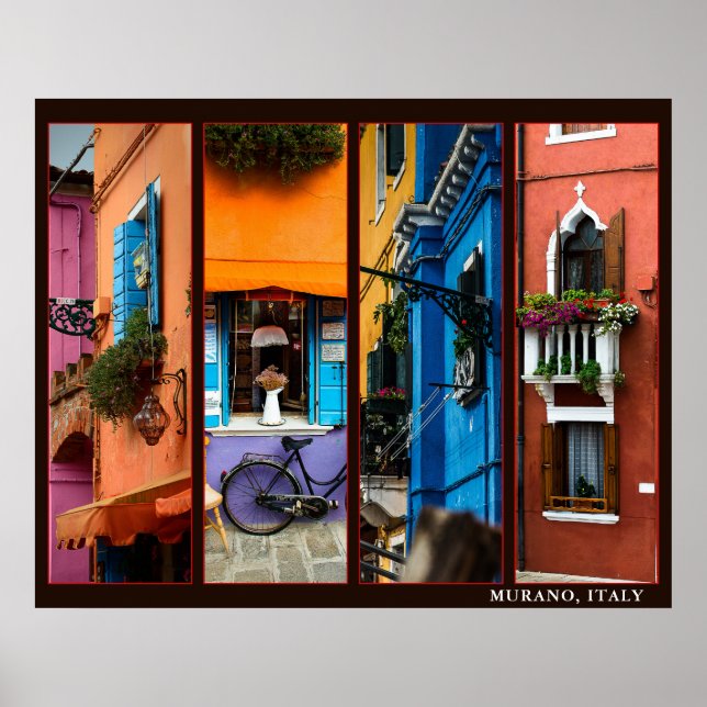 Póster Murano, Italia 4 Personalizado Collage de fotos (Frente)