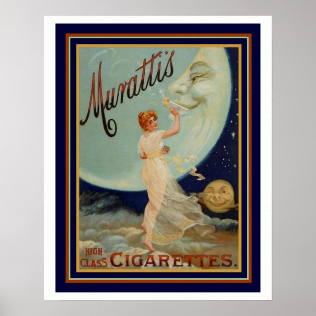 Póster Murattis Cigarrillos de alta clase Ad 16 x 20 (Frente)