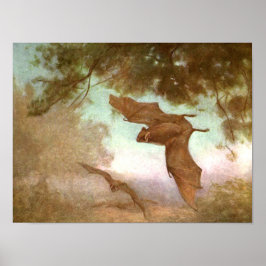 Póster Murciélagos de vampiros por CE Swan, animales salv