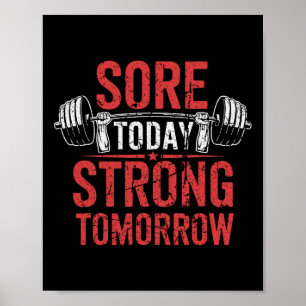 Póster Murió Hoy Fuerte Mañana Gimnasio De Construcción D