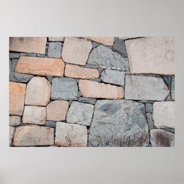 Póster Muro antiguo de piedra de un antiguo castillo. abs (Frente)