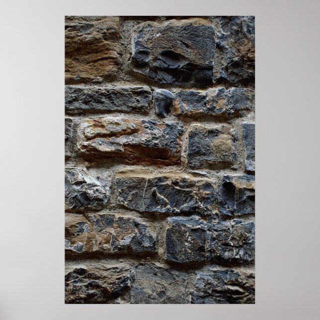 Póster Muro antiguo, Florencia, Italia (Frente)