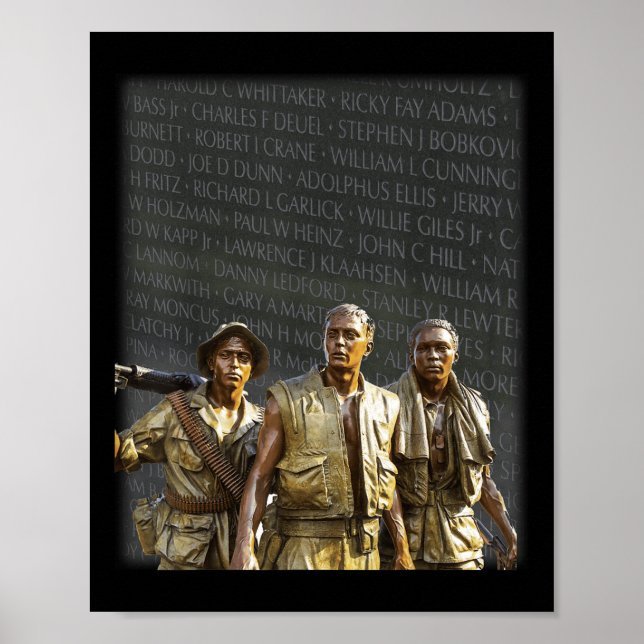 Póster Muro conmemorativo de los veteranos de Vietnam, Wa (Frente)