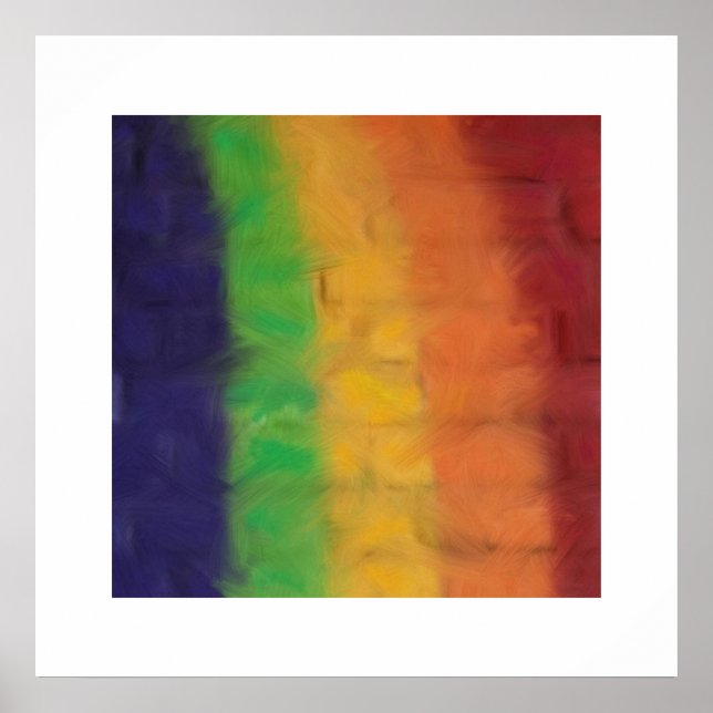 Póster Muro de arcoiris (Frente)