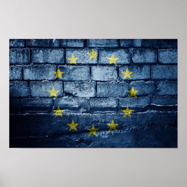 Póster muro de bandera de la UE (Frente)
