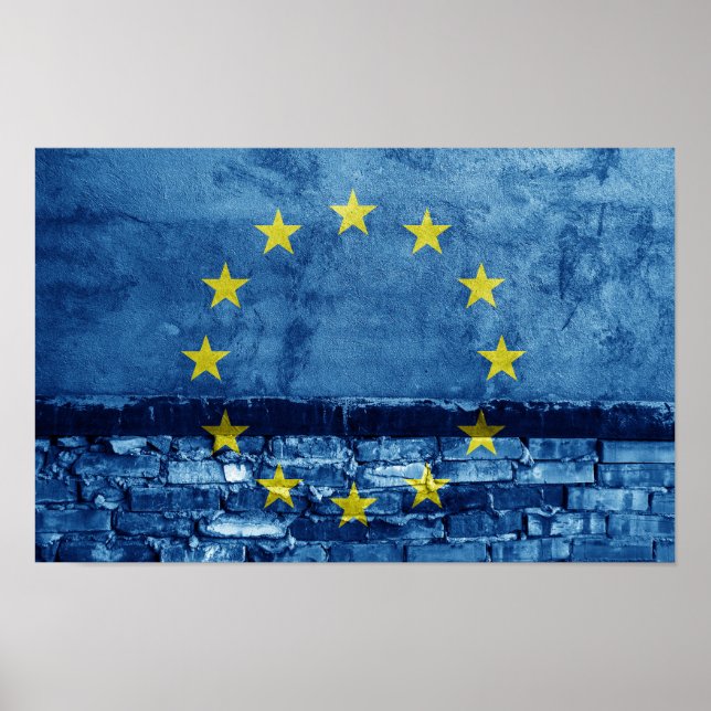 Póster muro de bandera de la UE (Frente)