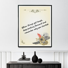 Póster Muro de desarrollo personal, citas de éxito,