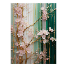 Muro de florecimiento de cerezos en flor