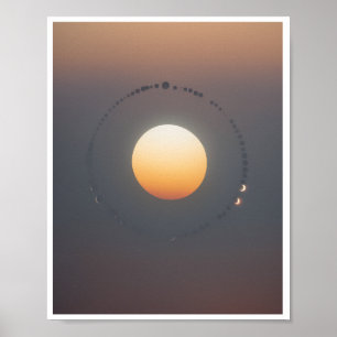 Póster Muro de fondo del cielo eclipses solares