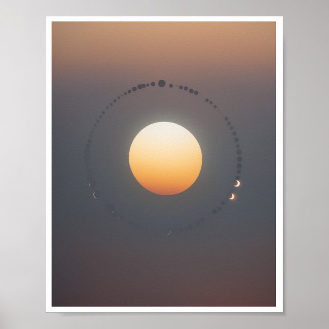 Póster Muro de fondo del cielo eclipses solares (Frente)