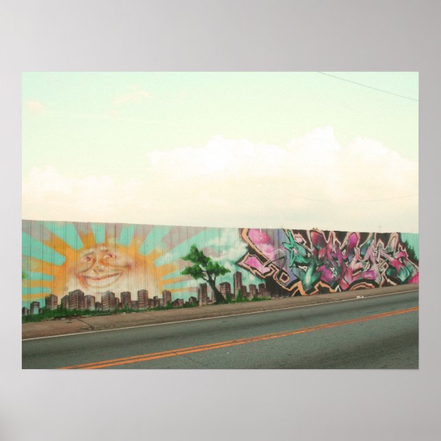 Póster Muro de graffiti (Frente)