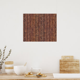 Póster Muro de granero, madera, tablas de madera, plancha