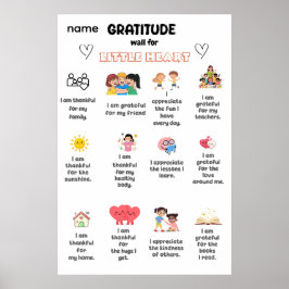 Póster Muro de gratitud para pequeño corazón