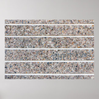 Póster Muro de guijarros de concreto
