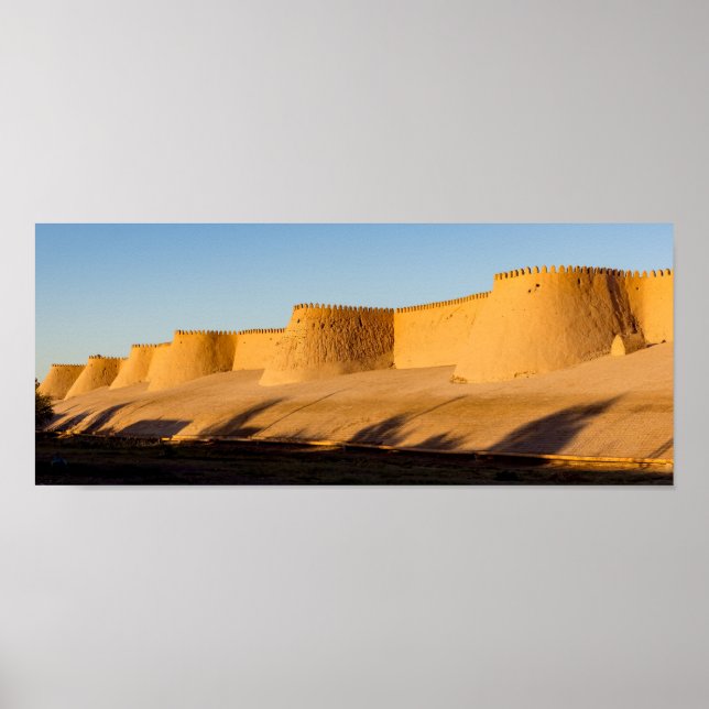 Póster Muro de la ciudad de Khiva - Uzbekistán (Frente)