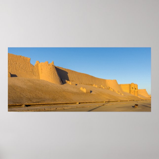 Póster Muro de la ciudad de Khiva - Uzbekistán (Frente)