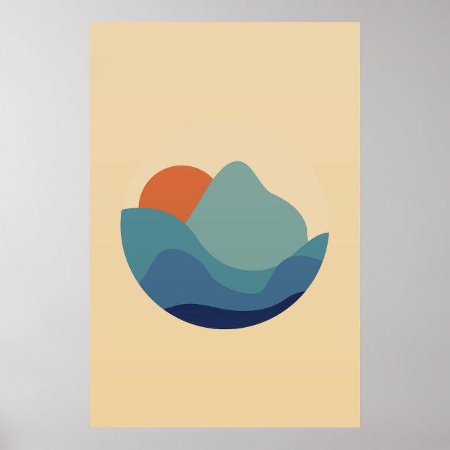 Póster Muro de la naturaleza moderna (Frente)