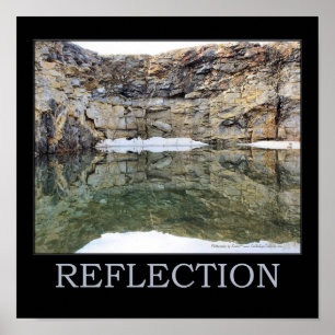 Póster Muro De La Roca Reflexionante En El Agua 3 Inspira