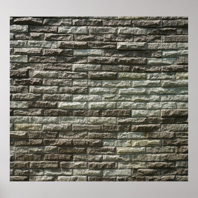 Póster Muro de ladrillo antiguo: Textura angustiada (Frente)