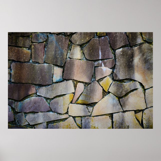 Póster Muro de ladrillo gris (Frente)