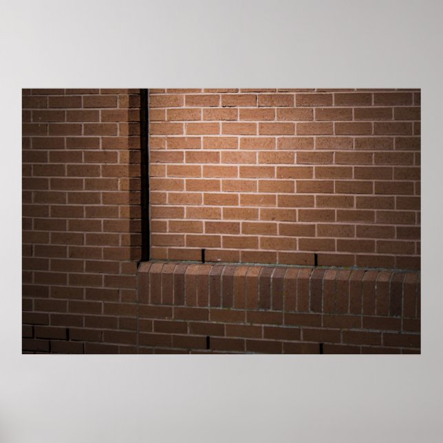 Póster Muro de ladrillo rojo texturizado (Frente)