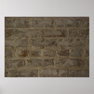 Póster Muro de ladrillo rústico