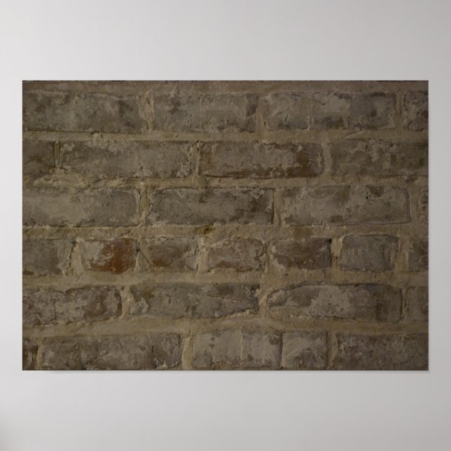 Póster Muro de ladrillo rústico (Frente)