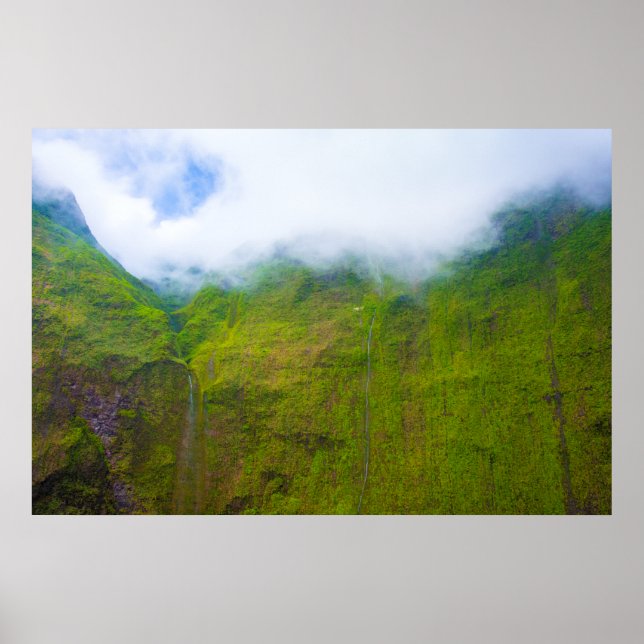 Póster Muro de lágrimas, Monte Waialeale, Kauai, Hawaii (Frente)