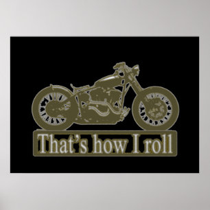 Póster Muro de motocicleta