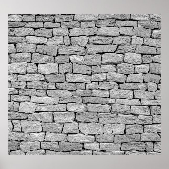Póster Muro de piedra gris, fondo abstracto. (Frente)
