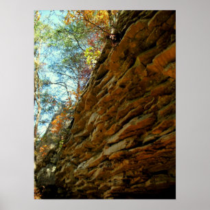 Póster Muro de rocas estratificadas
