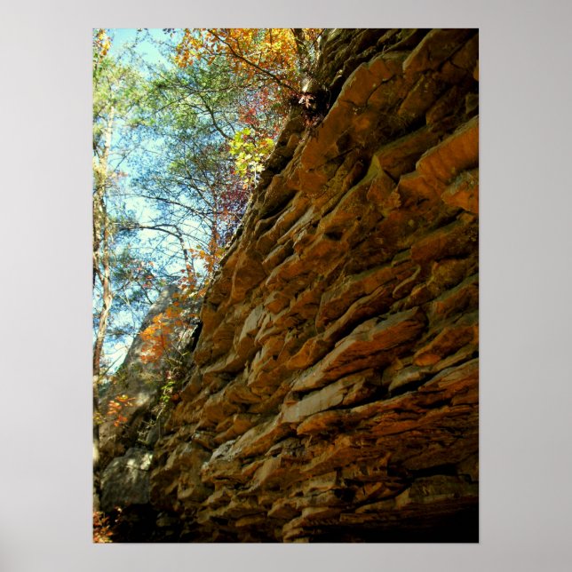Póster Muro de rocas estratificadas (Frente)