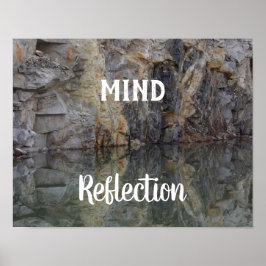 Póster Muro de rock de reflexión mental Inspirador