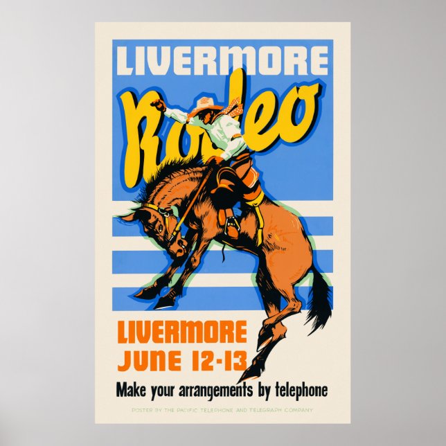 Póster Muro de rodeo de Livermore Art 1933 (Frente)