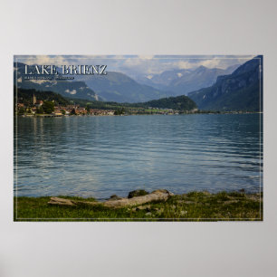 Póster Muro del paisaje alpino del lago Brienz Bernese Ob