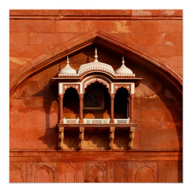 Póster Muro del templo de la India (Anverso)