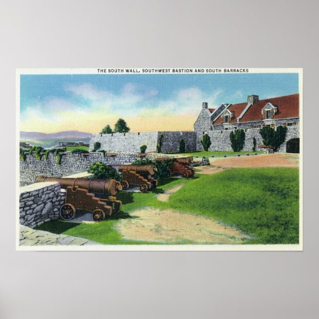 Póster Muro Sur, Bastión Suroeste, Barracas Sur (Frente)