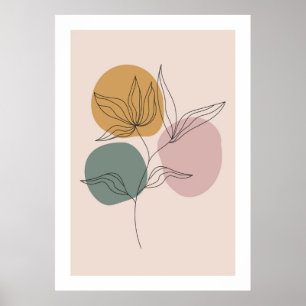 Póster Muro tropical moderno