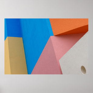 PÓSTER MURO URBANO ABSTRACTO Y COLORIDO