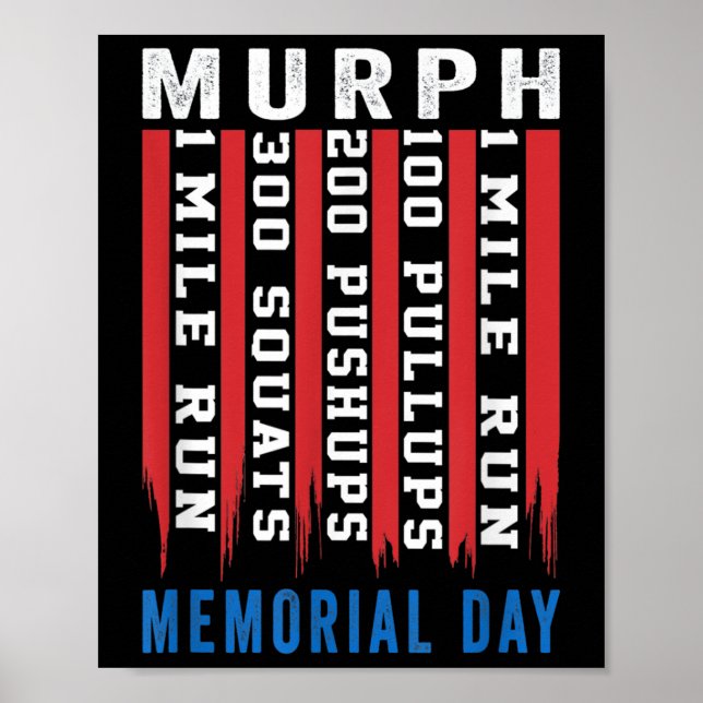 Póster Murph Challenge American Memorial Day gimnasio (Frente)