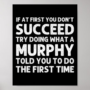 Póster Murphy Funny Surname Family Tree Birday Reunion