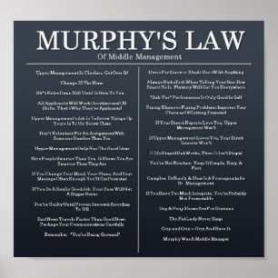 Póster Murphys Laws of Middle Management