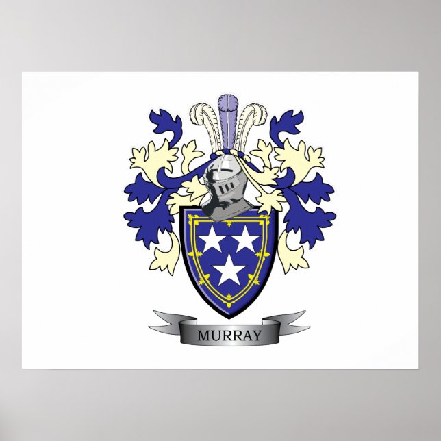 Póster Murray Family Crest Coat of Arms (Frente)