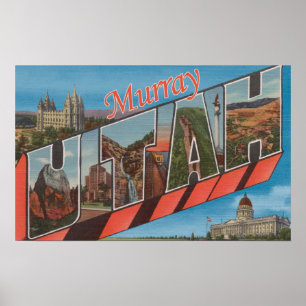 Póster Murray, letra ScenesMurray, UT de UtahLarge